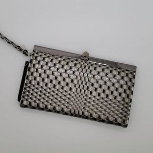 Geometric 3D Printed Wristlet Wallet Silver